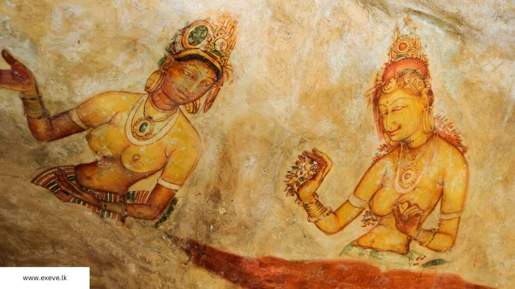 Sigiriya wall art in Sri Lanka
